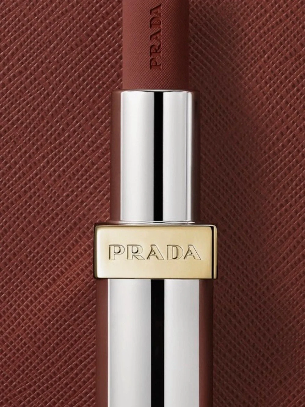 Prada Monochrome Hyper Matte Lipstick in Brown - B03 Mahogany